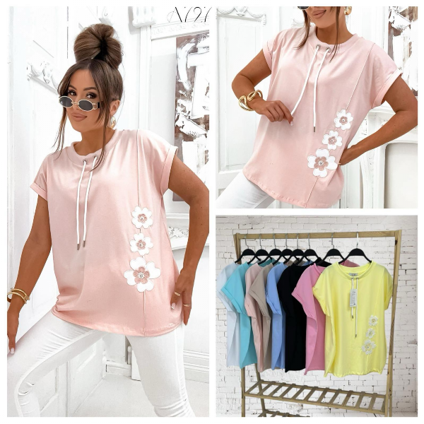 Bluzki damskie Roz Standard, Mix Kolor Paczka 10 szt